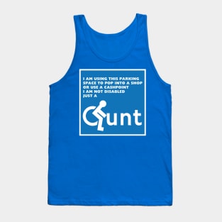 A blue badge warning Tank Top